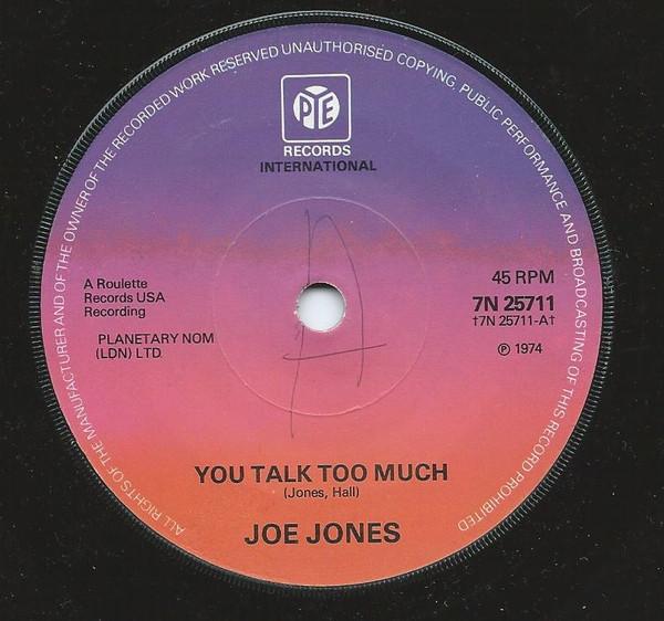 Joe Jones , Jimmy Bowen - You Talk Too Much / I'm Stickin' With You