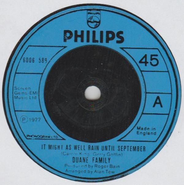 The Duanes - It Might As Well Rain Until September