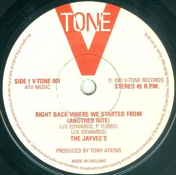 The Jayvee's - Right Back Where We Started From (Another Nite)