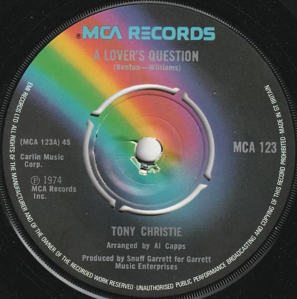 Tony Christie - A Lover's Question